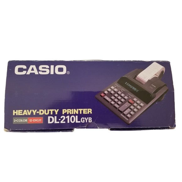 Casio Calculator DL-210L GYB 2‎ Color Ribbon Printing Heavy Duty 12 Digit - Picture 7 of 7